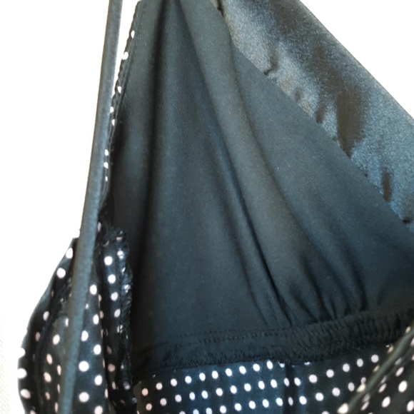 LIKE NEW! Tempted Black polkadot Tank Top Large - Picture 6 of 8